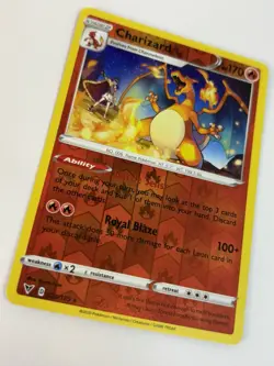 Pokemon Charizard 025/185 Sword & Shield Vivid Voltage Reverse Holo - Image 2