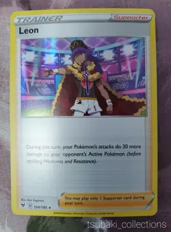 [x1] Pokemon TCG Vivid Voltage: Leon 154/185 Holo Rare NM/M [New] - Image 1