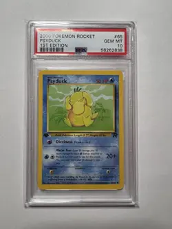 Pokemon Dark Psyduck 2000 1st Edition Team Rocket PSA 10 Gem Mint - Image 1