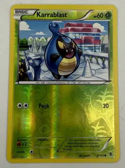 Karrablast - 6/101 Plasma Blast Pokemon Reverse Holo Foil Rare Near Mint - Image 1