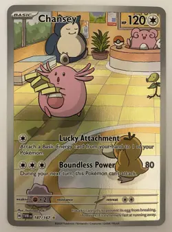 GEM MINT$ Pokemon Chansey 187/167 Sv06 Twilight Masquerade Illustration Rare - Image 1