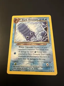 Dark Omanyte 37/105 Neo Destiny Unlimited 2002 Pokemon Card Uncommon NM - Image 1