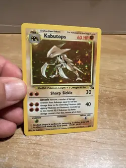 Pokemon TCG Kabutops 9/62 Fossil Holo Rare - Image 1
