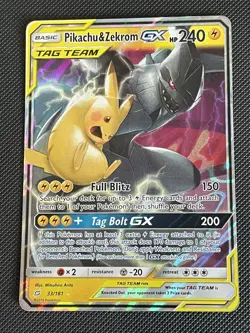 Pokemon Pikachu & Zekrom GX Tag Team 33/181 Team Up LP+ - Image 1