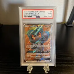 2017 Pokemon PSA 9 Marshadow GX Full Art Sun & Moon Burning Shadows - Image 1