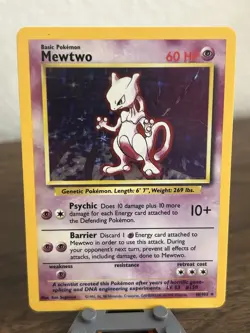 Wizards of the Coast Mewtwo 10/102 Base Set Holo English 60HP 1999 - Image 1