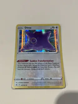 Pokemon TCG Holo Ditto 107/159 Rare Crown Zenith Near Mint - Image 1