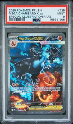 Mega Charizard x Ex #125 PSA 9 Special Illustration Rare Pokemon 🐉 - Image 1