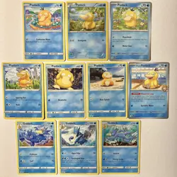 Psyduck & Golduck Pokemon Cars Lot Of 10 - Mixed Sets - Great Condition - Image 1