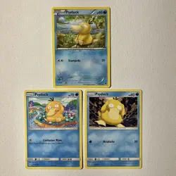 Psyduck & Golduck Pokemon Cars Lot Of 10 - Mixed Sets - Great Condition - Image 2