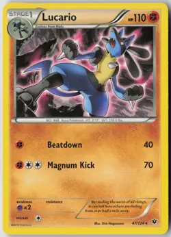Lucario 47/124 Rare Fates Collide Pokemon Near Mint - Image 1
