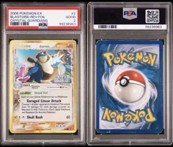 PSA 2 Blastoise (Delta Species) 2/100 Crystal Guardians Reverse Holo Pokemon - Image 3
