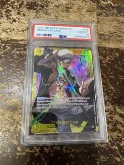 Trafalgar Law (119) OP10-119 Royal Blood Foil PSA 10 VHTF NEW IN HAND LOW POP - Image 1