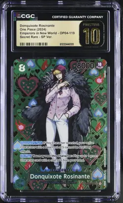 One Piece TCG Donquixote Rosinante SP OP04-119 CGC Pristine 10 English - Image 1