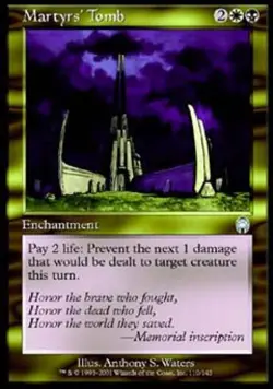 Martyrs' Tomb -Foil Light Play MTG Apocalypse - Image 1