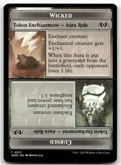 Wicked Role / Cursed Role Token - Wilds of Eldraine MTG NM - Image 1