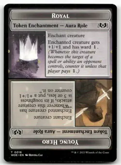 Royal Role / Young Hero Role Token - Wilds of Eldraine MTG NM - Image 1