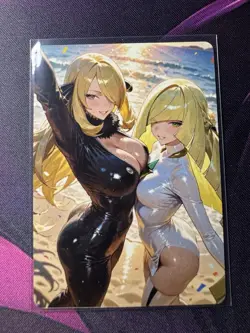 Cynthia & Lusamine Pokemon ACG Goddess Story Waifu Anime Custom Card - Image 1