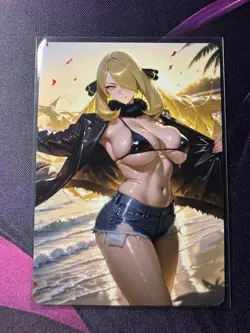 Cynthia Pokemon ACG Goddess Story Waifu Anime Custom Card - Image 1