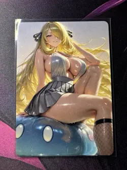 Cynthia Pokemon ACG Goddess Story Waifu Anime Custom Card - Image 1