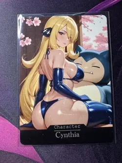 Cynthia Pokemon ACG Goddess Story Waifu Anime Custom Card - Image 1