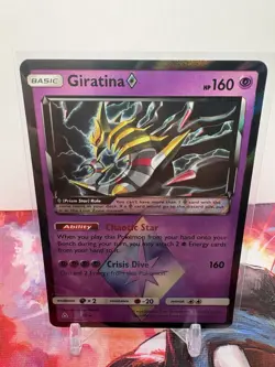 Giratina Prism Star 58/156 SM-Ultra Prism Prism Rare Holo EN Pokemon Card - Image 1
