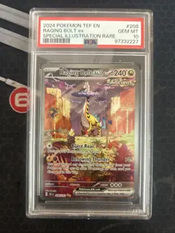 Pokemon TCG Raging Bolt EX Scarlet & Violet Temporal Forces Holo Card 208/162 - Image 1
