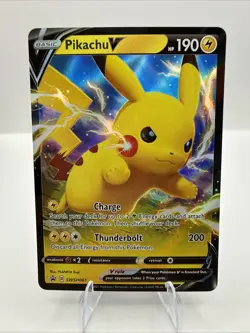 Pokemon Pikachu V SWSH061 Black Star Promo Ultra Rare Holo TCG Card NM - Image 1
