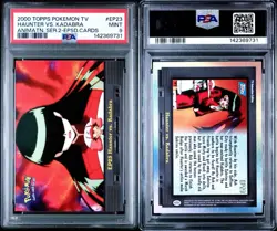 2000 TOPPS POKEMON TV ANIMATION SER 2 EPISODE CARDS HAUNTER VS. KADABRA PSA 9 - Image 3