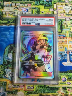 2019 PSA 10 Roller Skater Sun Moon Cosmic Eclipse #235/236 Pokemon Card - Image 1