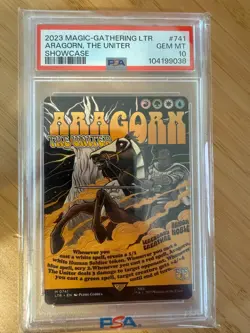 2023 Magic-Gathering LTR Aragorn, The Uniter #741 Showcase Poster PSA 10 - Image 3
