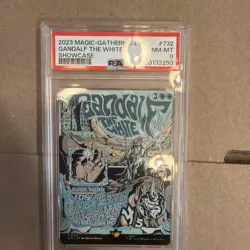 Gandalf the White 0732 Non-Foil MTG LTR NM Pack Fresh Poster Card PSA 8 - Image 5