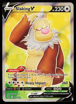 Slaking V 077/078 Ultra Rare Pokemon GO Pokemon Card - Image 1
