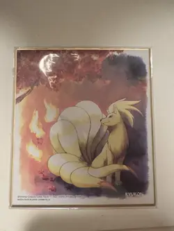 Ninetales Pokemon Shikishi Art Board Card BANDAI Nintendo No 12 - Image 1