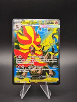 Pokemon Mega Pyroar ex 99/86 Full Art Double Ultra Rare Chaos Rising ME04 NM - Image 1