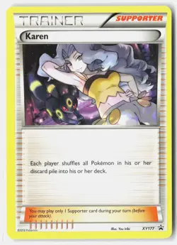 Karen XY177 Promo XY Promo Pokemon Lightly Played - Image 1
