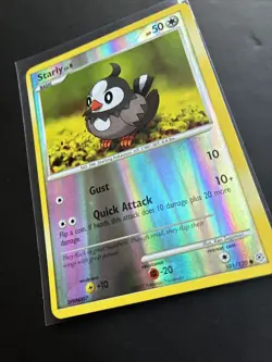 Pokemon TCG Starly Diamond Pearl 101/130 Reverse Holo NM - LP - Image 3
