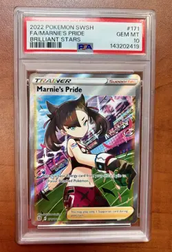 2022 Pokemon Brilliant Stars Marnie’s Pride #171/172 PSA 10 - Image 1
