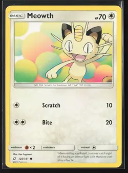 Meowth 125/181 Common Team Up Pokemon Near Mint - Image 1