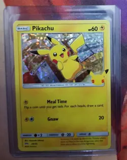 Pokemon Pikachu 25/25 HOLO 25th Anniversary McDonalds 2021 print spots - Image 3