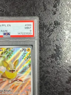 2025 POKEMON PHANTASMAL FLAMES EN YAMPER ILLUSTRATION RARE #099 💎 PSA 8 - Image 2