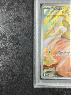 2025 POKEMON PHANTASMAL FLAMES EN YAMPER ILLUSTRATION RARE #099 💎 PSA 8 - Image 4