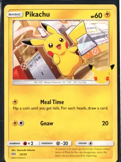 Pokemon Pikachu 25/25 McDonald's 25th Anniversary Promo Regular 2021 Card - Image 1