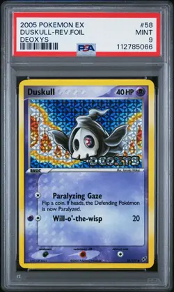 2005 POKEMON EX DEOXYS #58 DUSKULL-REVERSE FOIL PSA 9 - Image 1