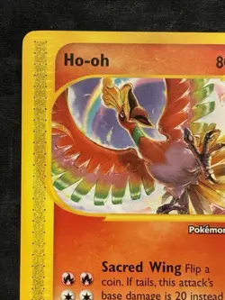 Pokemon TCG Mint Ho-Oh #52 WOTC Black Star Promo Pokemon Center NY Stamp - Image 2