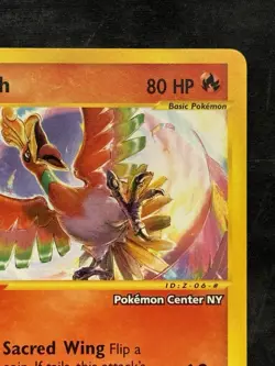 Pokemon TCG Mint Ho-Oh #52 WOTC Black Star Promo Pokemon Center NY Stamp - Image 3