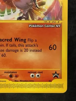 Pokemon TCG Mint Ho-Oh #52 WOTC Black Star Promo Pokemon Center NY Stamp - Image 4