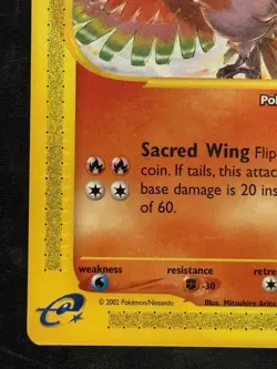 Pokemon TCG Mint Ho-Oh #52 WOTC Black Star Promo Pokemon Center NY Stamp - Image 5