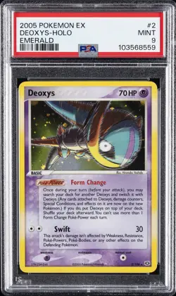 2005 POKEMON EX EMERALD #2 DEOXYS-HOLO PSA 9 - Image 1