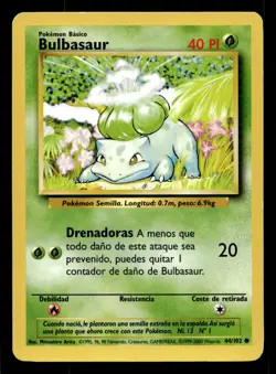Bulbasaur 44/102 Common Base Set Unlimited Near Mint (Spanish) - Image 1